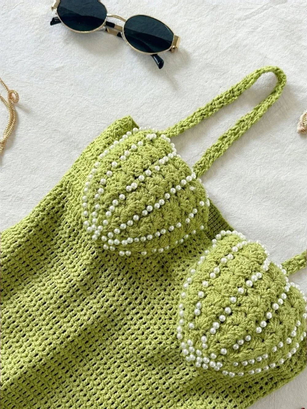 Green Casual Women's Bustier Tassel Hem Spaghetti Strap Bodycon Mini Dress - Picture 5 of 7